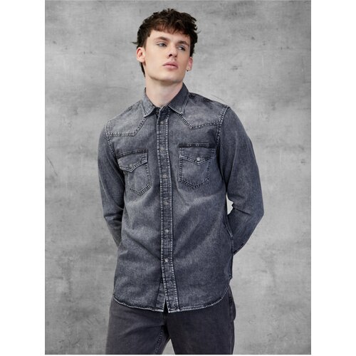 Diesel Grey Men's Denim Shirt - Men's Cijene