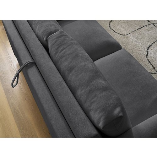 Bobochic Paris Črna sedežna garnitura za spanje/raztegljiva 200 cm Cocoone &amp;ndash; Slike