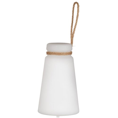 Fischer & Honsel Bela/rjava LED namizna svetilka (višina 20 cm) Bruno – Cene