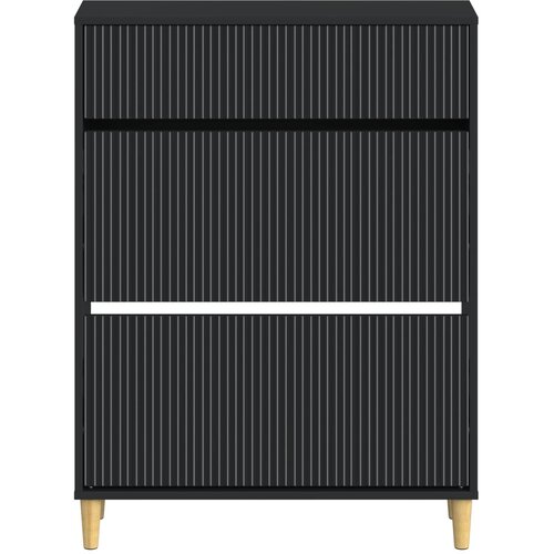  Ormar za cipele ARNHEM 78 x 24 x 103 cm Konstruirano drvo Crna Slike