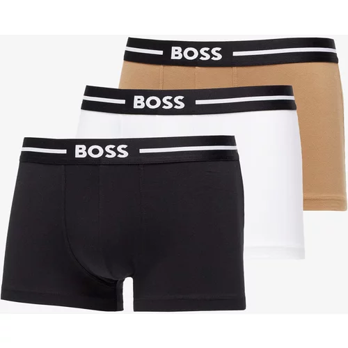 Hugo Boss Stretch-Cotton Trunks With Logo Waistbands 3-Pack
