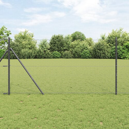 vidaXL Hexagon ograda Siva 1.4x25 m Čelik Cijene