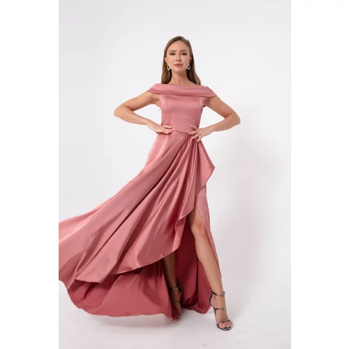 Lafaba Evening & Prom Dress - Pink - Asymmetric