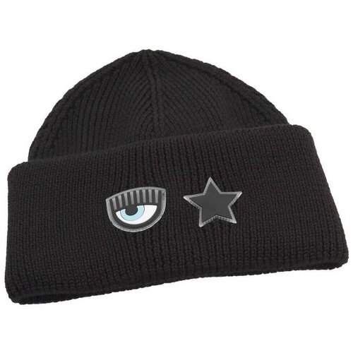 Chiara Ferragni Kape s šiltom EYE/STAR SILICON PATCH WOOL Črna Cene