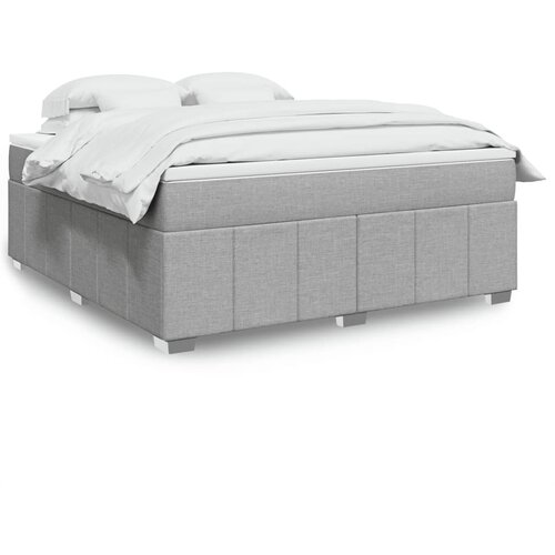 vidaXL Box spring postelja z vzmetnico svetlo siva 180x200 cm blago Cene