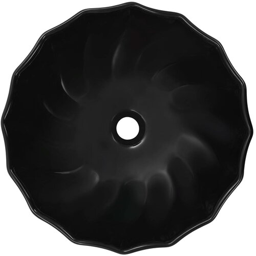  Umivaonik 46 x 17 cm keramički crni Slike