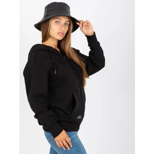 Fashion Hunters Black sweatshirt with zip pockets SUBLEVEL