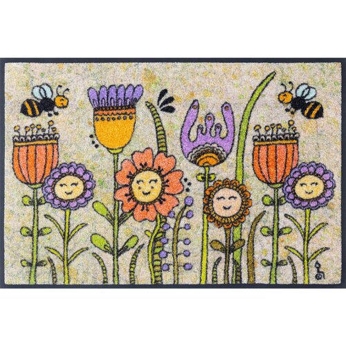 wash+dry PREDPRAŽNIK Friendly Flowers 50/75 cm potiskano bež Cene