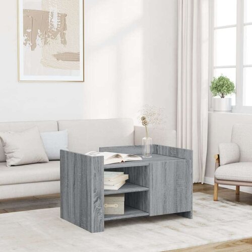  Stolić za kavu siva boja hrasta 80x50x50 cm konstruirano drvo Cijene