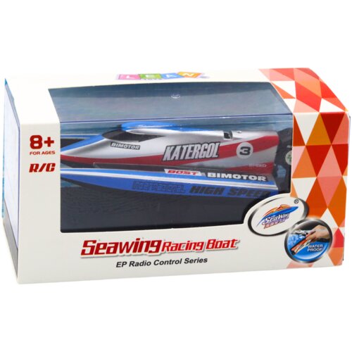  Brod na daljinsko upravljanje s dvostrukim motorom KATERGOL 14cm - crveno/bijelo/plavi Slike