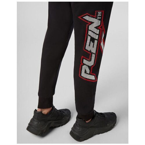 Philipp Plein Sport Spodnji deli trenirke JOGGING SPACE BLACK Črna Slike
