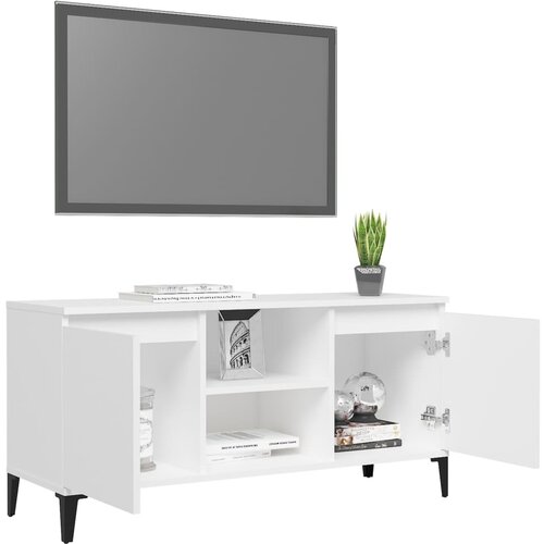  ormarić s metalnim nogama bijeli 103,5 x 35 x 50 cm Slike