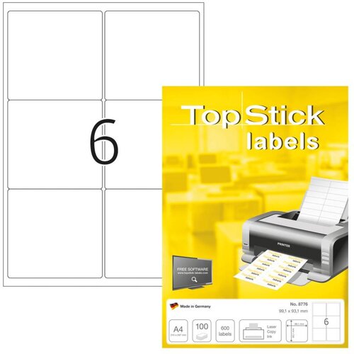 Herma etikete topstick 99,1x93,1 A4/6 1/100 ( 02H8776 ) Cene