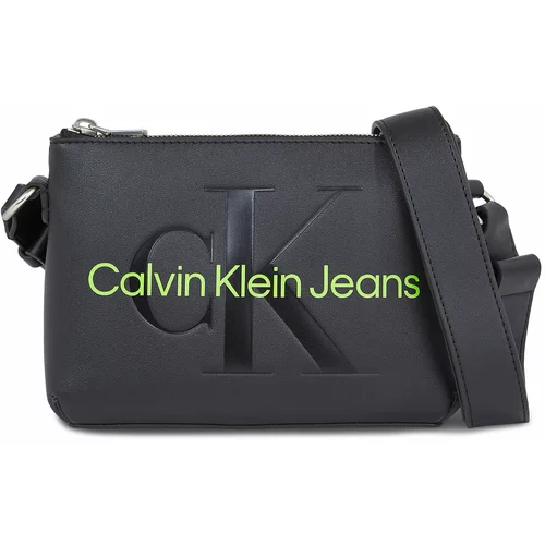 Calvin Klein Jeans Ročna torba Sculpted Camera Pouch21 Mono K60K610681 Black/Dark Juniper 0GX