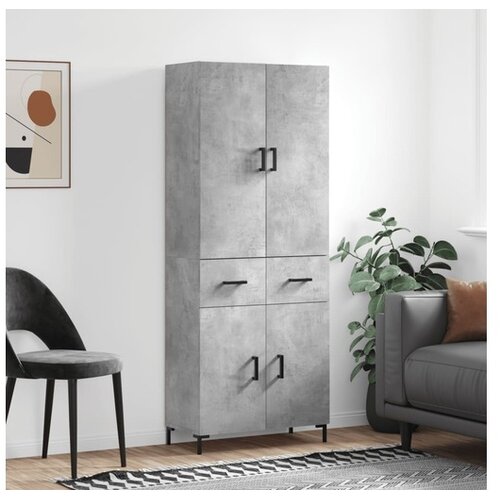 vidaXL Visoka komoda betonsko siva 69,5x34x180 cm inzenirski Cene