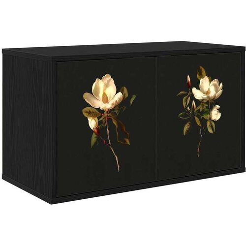 vidaXL TV ormar za montažu na zid BREMEN 69 x 33 x 40 cm Crni hrast - Crni hrast Magnolijski uzorak Cijene