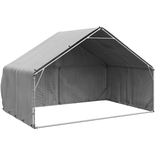 vidaXL Zunanji pasji boks s pokrovom 3x2x1,9 m pocinkano jeklo Cene