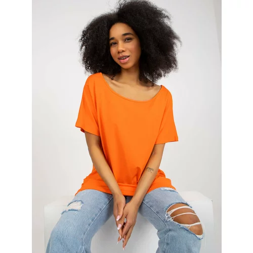 Fashion Hunters Basic orange blouse oversize