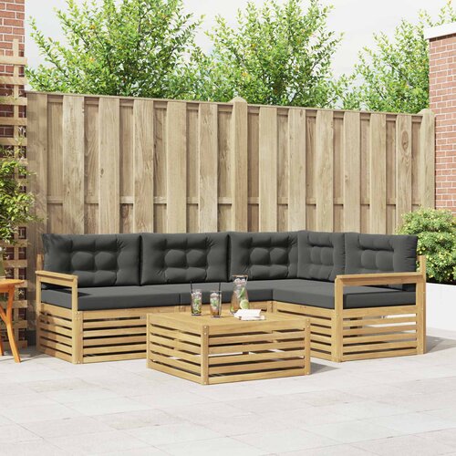 Set vanjskih sofa 6 kom. Bijela i antracit Poliester Cijene