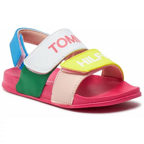 Tommy Hilfiger Sandale svijetloplava / žuta / roza / bijela
