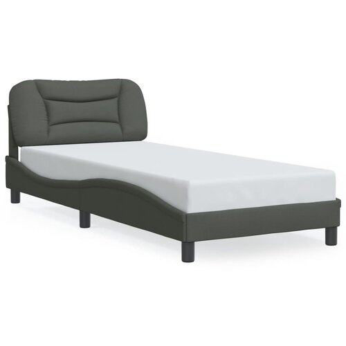 Maison Chic Posteljni okvir - Enojna postelja - Postelja za odrasle brez vzmetnice temno siv 80x200 cm blago-J7866, (21765448) Cene