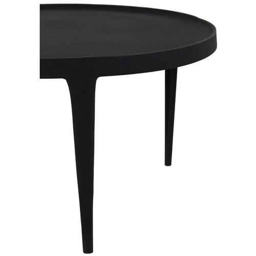 Light &amp;amp; Living črne okrogle mizice v kompletu 2 ks &amp;oslash; 75 cm tobias &amp;ndash; Slike