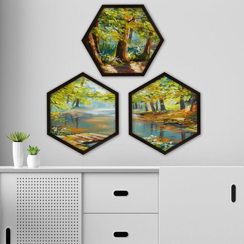 Wallity uramljena slika 6GEN11936554, 35x35 cm, 3 dela Cene