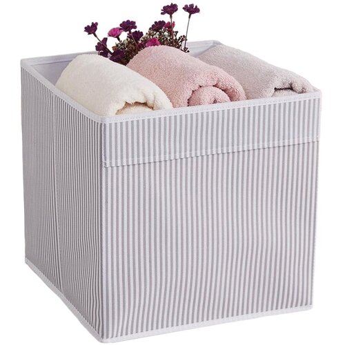 Mioli Decor Siva tekstilna škatla za shranjevanje 30x30x30 cm – Cene