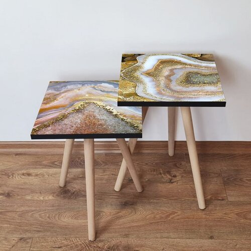 Hanah home 2Shp416 - Multicolor Multicolor Nesting Table (2 Pieces) Cene
