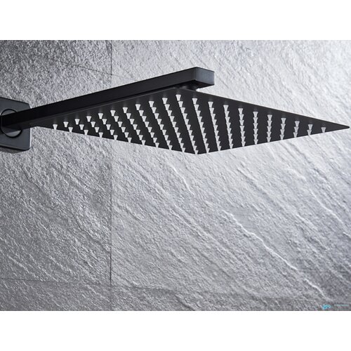 EYN Dežna glava za tu&scaron; v mat črni barvi s konzolo | BGT1751 &mdash; 25 cm Cene