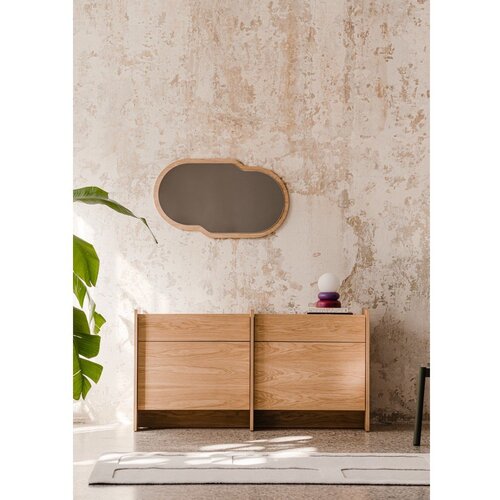 Noo.ma Komoda v hrastovem dekorju v naravni barvi 146x76x51 cm Hido &amp;ndash; Slike