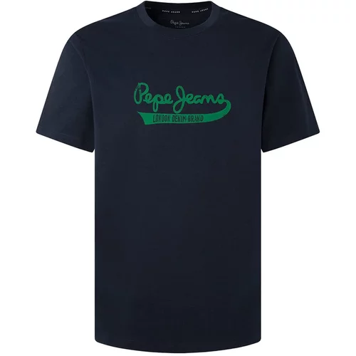 PepeJeans Majica 'CLAUDE' mornarsko plava / tamno zelena