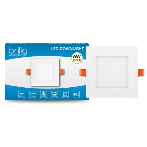 BRILLA LED SLIM UGRADBENI PANEL KVADRATNI 6W Cene