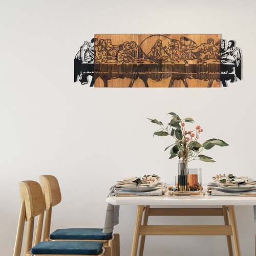 Atelier Del Sofa zidna dekoracija Last Dinner, 76.5x24.5 cm, Smeđe boje Slike