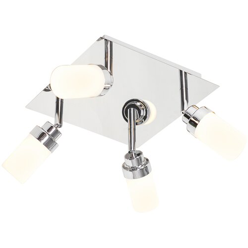 QAZQA Moderni kopalniški reflektor jeklen 4-light IP44 - Japie Cene