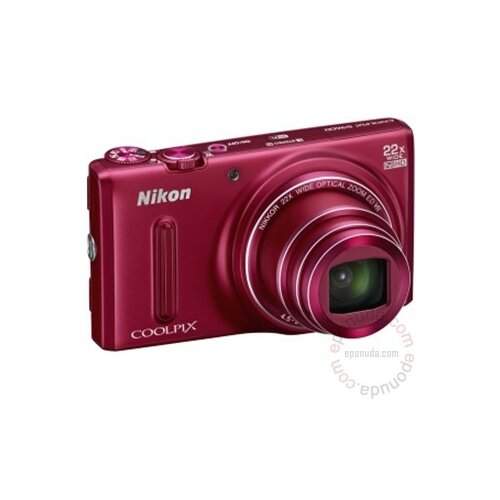 Nikon S9600 crveni digitalni fotoaparat Slike