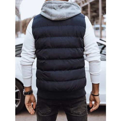 DStreet Men's Navy Blue Quilted Vest