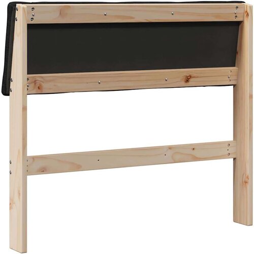 VidaXL tapecirani uzglavlje crna 90 cm čvrsto borovo drvo Slike