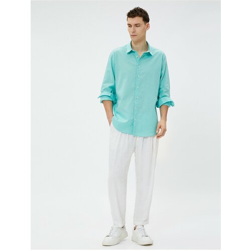 Koton shirt - green - regular fit Cene