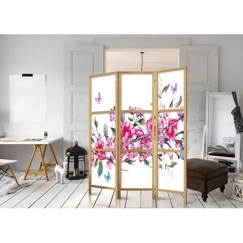  Japanski paravan - Style: Flowers and Butterflies 135x172 Slike