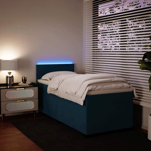 Box spring krevet s madracem plavi 90x200 cm bar&scaron;unasti Cijene