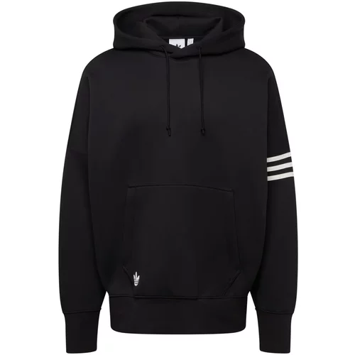 Adidas Sweater majica crna / prljavo bijela
