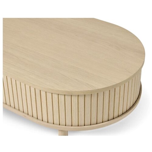 Unique Furniture Klubska mizica v hrastovem dekorju v naravni barvi 60x120 cm Meta &amp;ndash; Slike