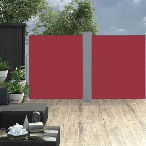 vidaXL Zložljiva stranska tenda 170x600 cm rdeča, (20728848)