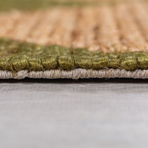Flair Rugs Zelen/v naravni barvi ročno tkan tekač iz me&amp;scaron;anice jute 80x230 cm Effie Diamond &amp;ndash; Slike