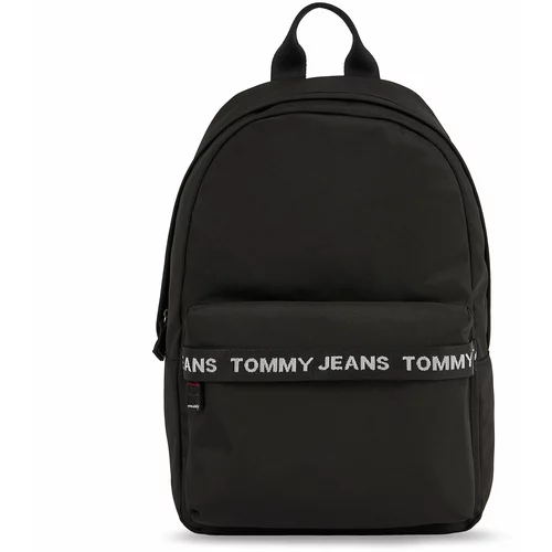Tommy Jeans Ruksak 'Essential' crna / bijela