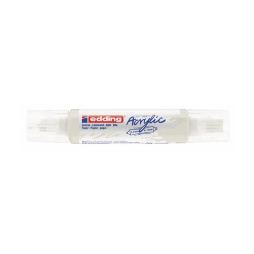  Akrilni marker E-5400 double-liner sa dva vrha Edding bela Slike