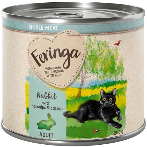 Feringa Varčno pakiranje Single Meat meni 12 x 200 g - Zajec s pastinakom in mačjo meto Cene