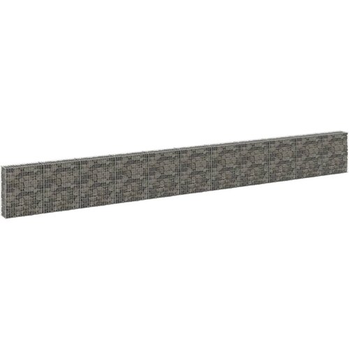 VidaXL Gabionska stena s pokrovi iz pocinkanega jekla 900x30x100 cm Slike