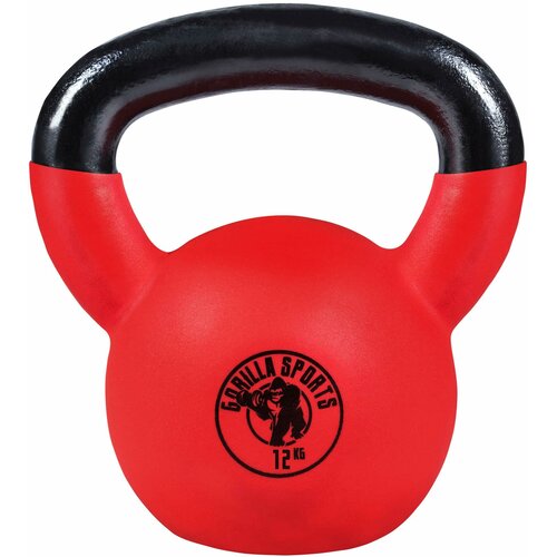 Gorilla Sports rusko zvono sa neoprenom 12 kg crveno-crno Slike